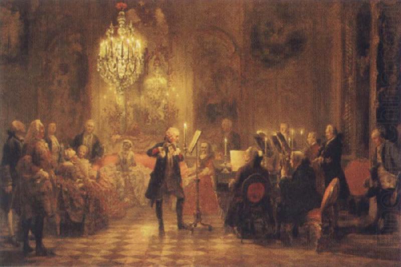 Adolf Friedrich Erdmann Menzel The Flute Concert of Frederick II at Sanssouci china oil painting image